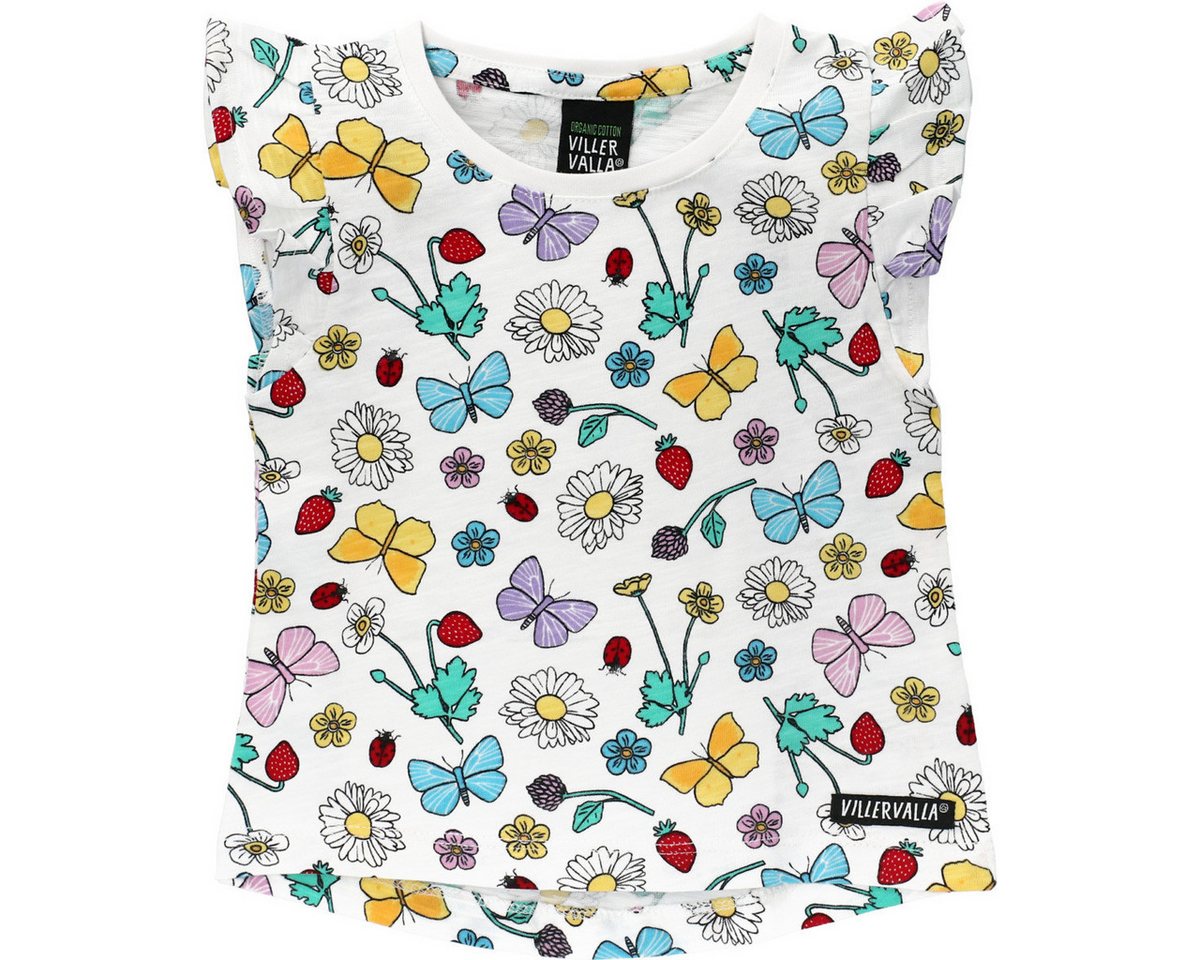 Villervalla T-Shirt Flower Mädchen (1-tlg) Shirt, Oberteil, Leibchen, Funktionsshirt, Shortsleeve Shirt von Villervalla