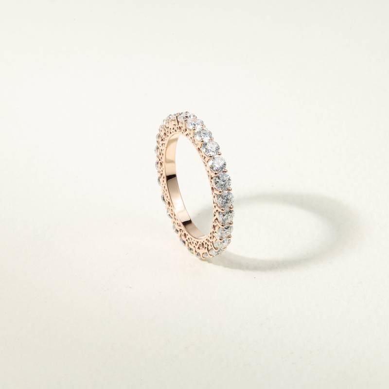 Eleganter Diamant-Ehering Im Runden Eternity-Schliff Aus Massivem Gold, Luxuriöser Brautschmuck, Perfektes Geschenk Zum Jahrestag von VimleshBadaya