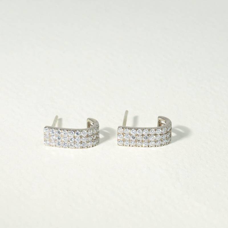 Lab Diamant Huggie Ohrstecker, Solid Gold Mini Creolen, Pave F Vs Diamanten Ohrringe, Zertifizierte Minimal Geschenk Für Sie von VimleshBadaya