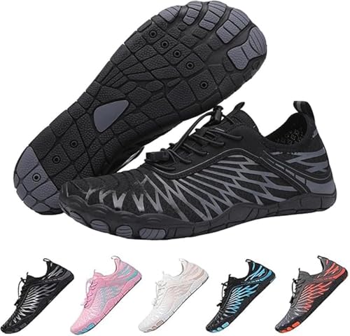 Vimlo Erdungsschuhe mit Kupfer, Skin Pro mit Kupfer - Erdungs-Allround-Barfußschuhe, Barfußschuhe for Damen und Herren(Black,42) von Vimlo