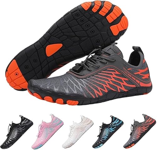 Vimlo Erdungsschuhe mit Kupfer, Skin Pro mit Kupfer - Erdungs-Allround-Barfußschuhe, Barfußschuhe for Damen und Herren(Gray,43) von Vimlo