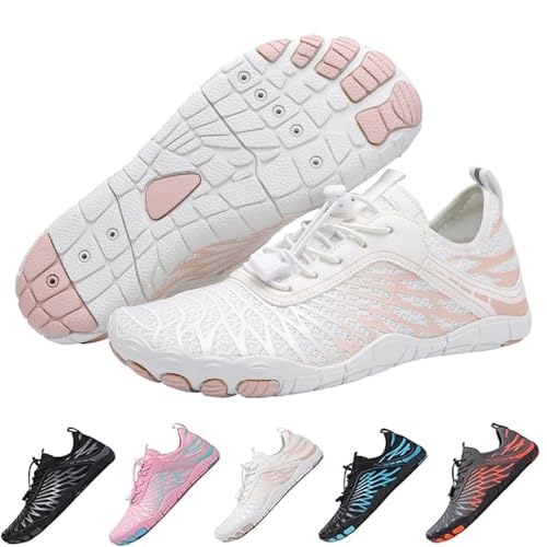 Vimlo Erdungsschuhe mit Kupfer, Skin Pro mit Kupfer - Erdungs-Allround-Barfußschuhe, Barfußschuhe for Damen und Herren(White,41) von Vimlo