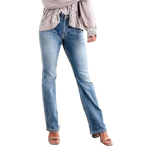 Vimlo Holy Grail Bootcut-Jeans mit Bauchkontrolle, Holy Grail Bootcut-Jeans, hoch taillierte Stretch-Jeans for Frauen mit Bauchkontrolle von Vimlo