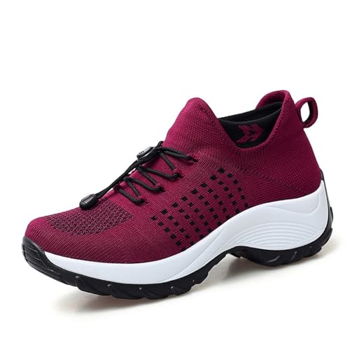 Vimlo Orthofit – Orthopädische Schuhe for Damen, Ultra-Bequeme, atmungsaktive Mesh-Tennis-Sneaker, orthopädische Slip-on-Wanderschuhe for Damen (Color : C, Size : 42) von Vimlo