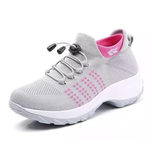 Vimlo Orthofit – Orthopädische Schuhe for Damen, Ultra-Bequeme, atmungsaktive Mesh-Tennis-Sneaker, orthopädische Slip-on-Wanderschuhe for Damen (Color : D, Size : 45) von Vimlo