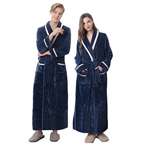 Vimoli Bademantel Unisex Frottee Hausmantel mit Kapuze Baumwolle Frotteemantel Morgenmantel Damen Herren Saunamantel mit Kapuze von Vimoli