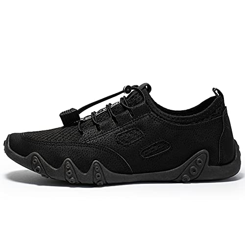 Vimoli Herren Trekkingschuhe Strandschuhe Aquaschuhe Badeschuhe Wasserschuhe Barfussschuhe Surfschuhe Sneaker Fitnessschuhe im Sommer(A Schwarz,40) von Vimoli