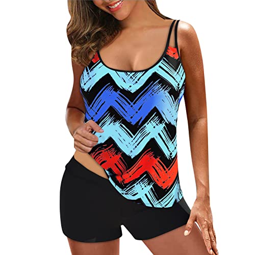 Vimoli Tankini Damen Bauchweg Bademode Top Bandeau Mit Hotpants Set Badeanzug Beachwear Zweiteiler Bademode mit Pads von Vimoli