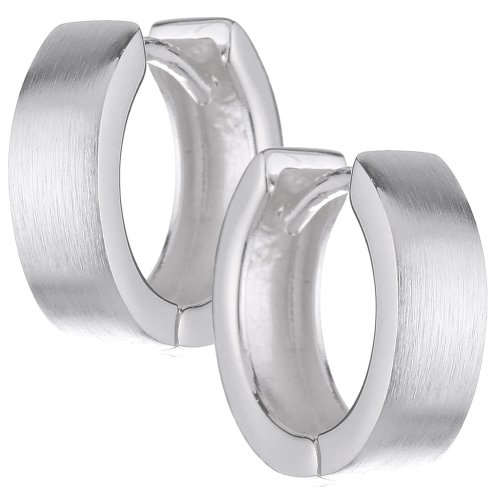 VINANI Damen Klapp-Creolen Classic small Silber 925 CCS von Vinani