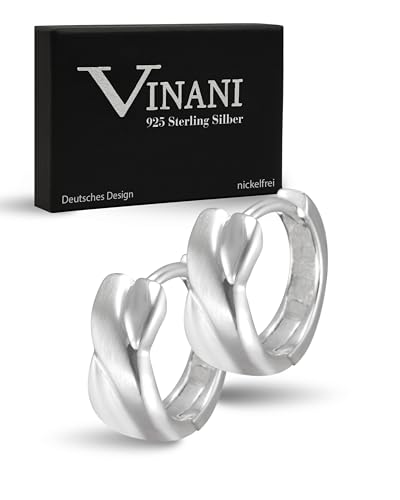 VINANI Damen Klapp-Creolen Eternal Wave Silber 925 CEW von Vinani