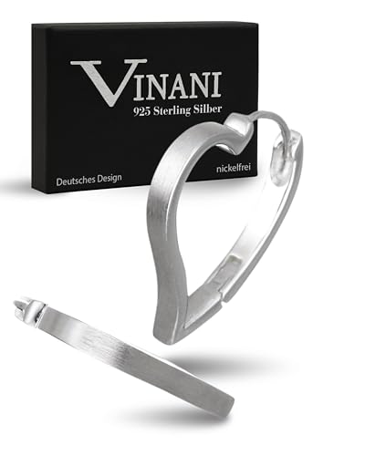 VINANI Klapp-Creolen Angel Heart Silber 925 CAH von Vinani