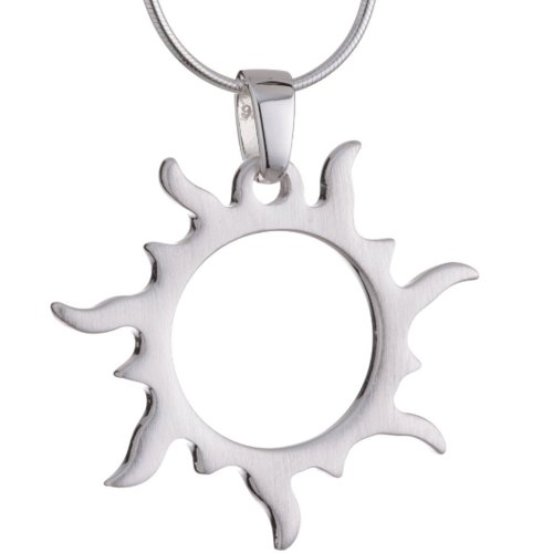 Vinani Anhänger Sonne Super Nova mit Schlangenkette 42 cm Sterling Silber 925 Kette Italien ASN-S42 von Vinani