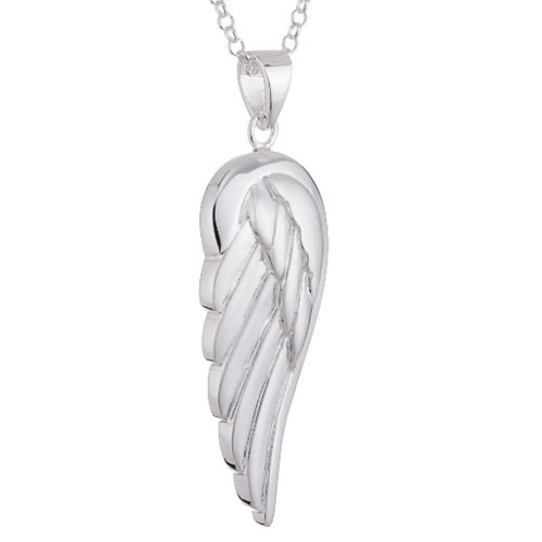 Vinani Anhänger großer Flügel mattiert glänzend Engel mit Erbskette 40 cm Sterling Silber 925 Kette Italien AFMG-T40 Vinani Anhänger großer Flügel mattiert glänzend Engel mit Erbskette 40 cm Sterling Silber 925 Kette Italien AFMG-T40 von Vinani