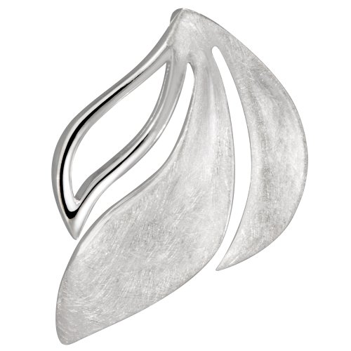 Vinani Anhänger Blatt gewellt gebürstet glänzend Sterling Silber 925 ABOG-EZ Vinani Anhänger Blatt gewellt gebürstet glänzend Sterling Silber 925 ABOG-EZ von Vinani