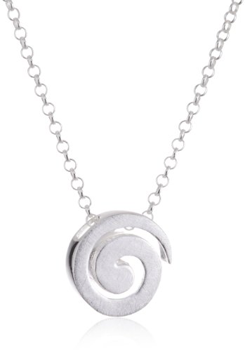 Vinani Anhänger Spirale gebürstet mit Erbskette 45 cm Sterling Silber 925 Kette Italien ASR-T45 von Vinani