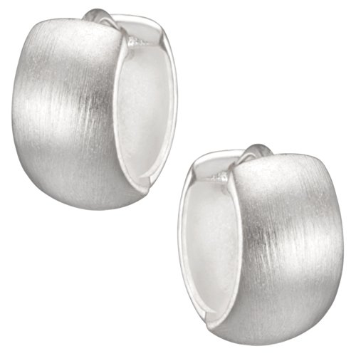 Vinani Damen Ohrringe 925 Silber - Klapp-Creolen Ohrring Set für Frauen mattiert abgerundet aus 925 Sterling Silber Ohrringe CARM Vinani Damen Ohrringe 925 Silber - Klapp-Creolen Ohrring Set für Frauen mattiert abgerundet aus 925 Sterling Silber Ohrringe CARM von Vinani