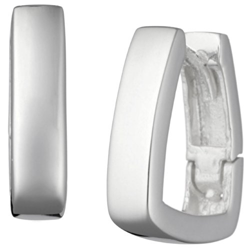 VINANI Klapp-Creolen aus 925 Sterling Silber I Nickelfreie Ohrringe für Damen I Glänzende Oberfläche mit Anlaufschutz I Allergikerfreundlich I Handarbeit in Juweliersqualität I CVG von Vinani