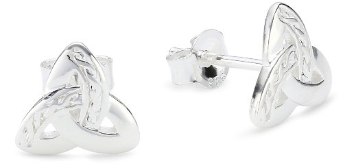 Vinani Ohrstecker Trinity glänzend Symbol keltisch Dreieinigkeit Sterling Silber 925 Ohrringe OTR von Vinani