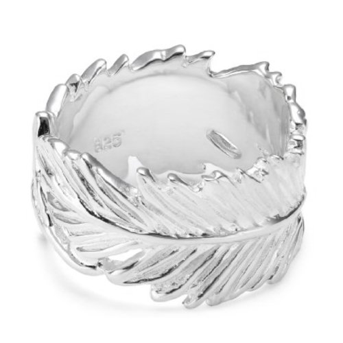 Vinani Ring Feder Arizona glänzend massiv Sterling Silber 925 Größe 62 (19.7) RFE62 von Vinani