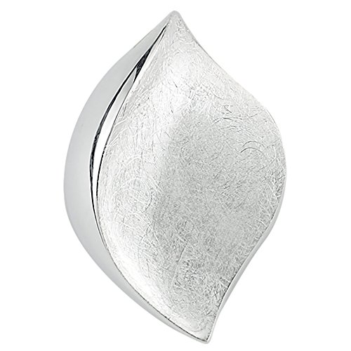 Vinani Design Anhänger Mandel Auge elegant geschwungen gebürstet glänzend Sterling Silber 925 Linse 2ARU-EZ von Vinani