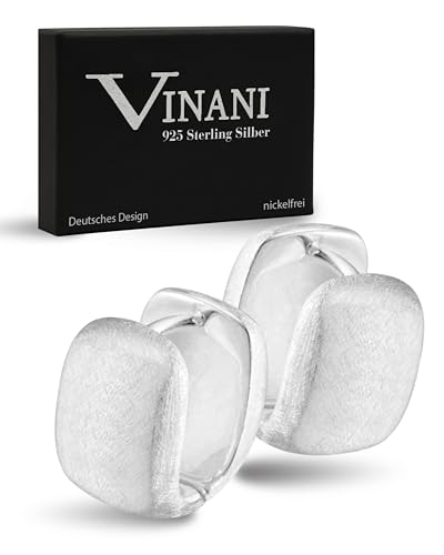 Vinani Klapp-Creolen U-Form gebürstet Sterling Silber 925 Ohrringe CJK von Vinani