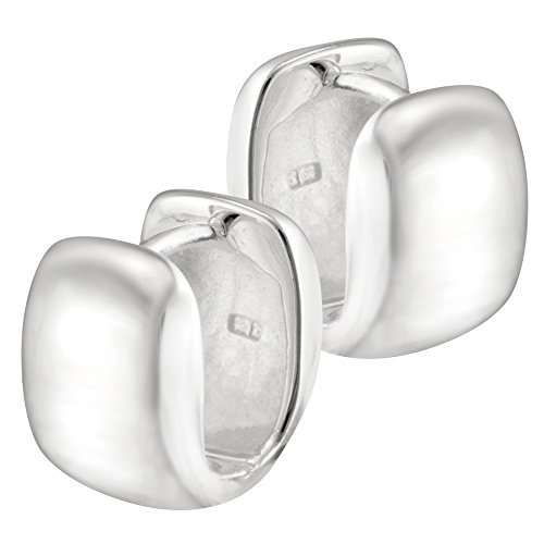 Vinani Damen Ohrringe 925 Silber - Klapp-Creolen U-Form glänzend - Ohrring Set für Frauen aus 925 Sterling Silber - CJI von Vinani