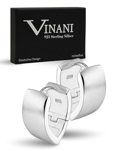 Vinani Klapp-Creolen V-Form breit glänzend Sterling Silber 925 Ohrringe CJA Vinani Klapp-Creolen V-Form breit glänzend Sterling Silber 925 Ohrringe CJA von Vinani