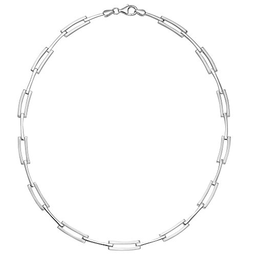 Vinani Kollier bewegliche Glieder mattiert glänzend Sterling Silber 925 Halskette Kette Collier Italien 2KB2 von Vinani