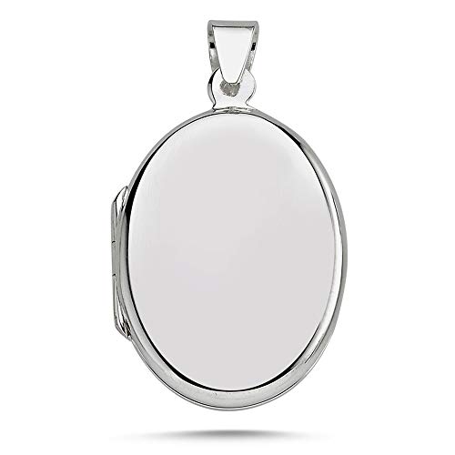 Vinani Medaillon oval glänzend 925 Sterling Silber Anhänger 2AMB-EZ von Vinani