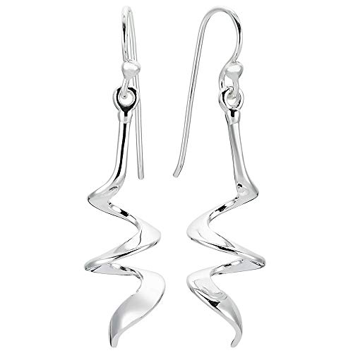 Vinani Ohrhänger Design Spirale glänzend 925 Sterling Silber Ohrringe 2OHS von Vinani