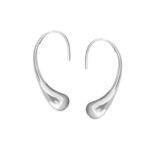 Vinani Ohrhänger Tropfen klein glänzend schlicht Sterling Silber 925 Ohrringe OTS von Vinani