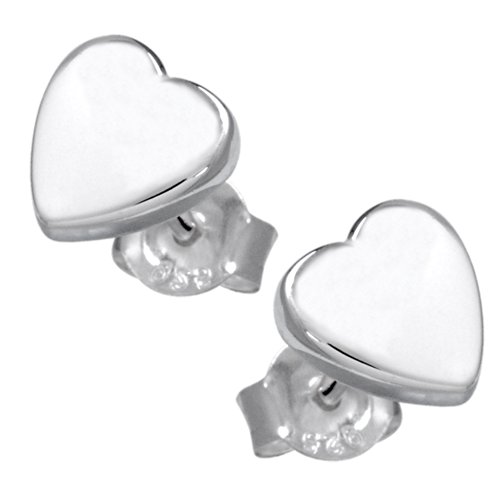 Vinani Ohrstecker Herz glänzend Sterling Silber 925 Ohrringe OHS von Vinani