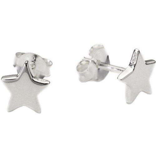 Vinani Ohrstecker Stern klein glänzend Sterling Silber 925 Ohrringe OSKS von Vinani