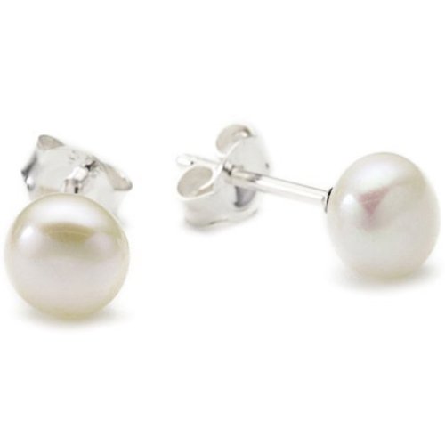 Vinani Damen Ohrstecker 925 Silber - kleine Süßwasserzuchtperlen Ohrring Set für Frauen aus 925 Sterling Silber OPK von Vinani