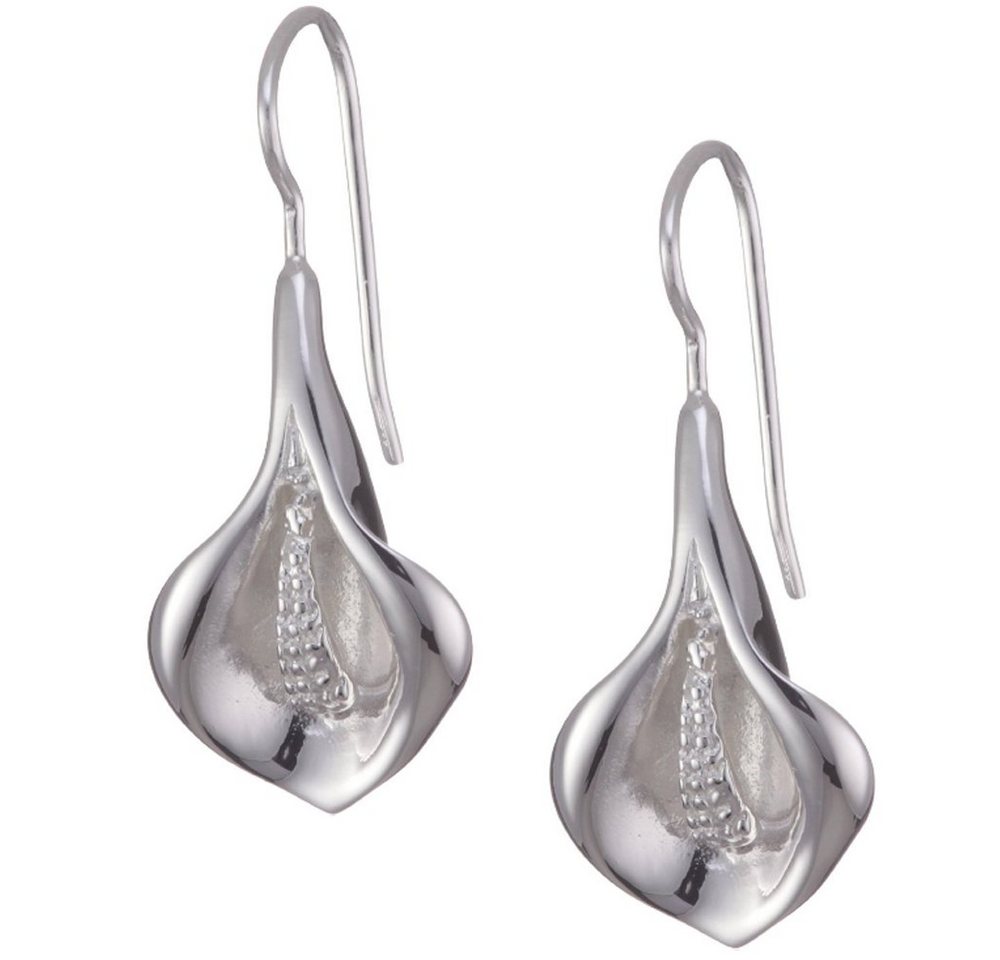 Vinani Paar Ohrhänger, Vinani Ohrhänger Calla Blüte glänzend Sterling Silber 925 Ohrringe OBSS von Vinani