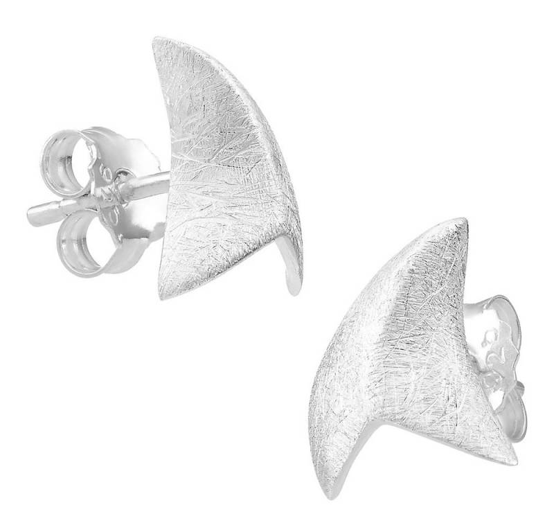 Vinani Paar Ohrstecker, Vinani Ohrstecker Dreieck gebogen gebürstet Sterling Silber 925 Ohrringe Pfeilspitze 2ODD von Vinani