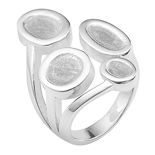 Vinani Ring Korallen Design abgerundet breit glänzend verschlungen Sterling Silber 925 Größe 54 (17.2) 2RMN54 von Vinani