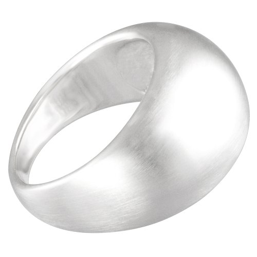 Vinani Ring gewölbt schlicht mattiert massiv Sterling Silber 925 Größe 56 (17.8) RGM56 von Vinani