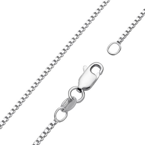 Vinani Venezianerkette viereckig glänzend fein Italien hochwertig 1,2 mm 42 cm Sterling Silber 925 Kette VV1242 von Vinani