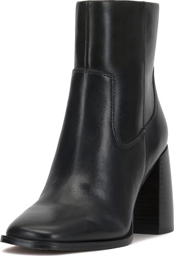 Vince Camuto Damen Dayana Stiefelette, Schwarz Leder, 37.5 EU von Vince Camuto