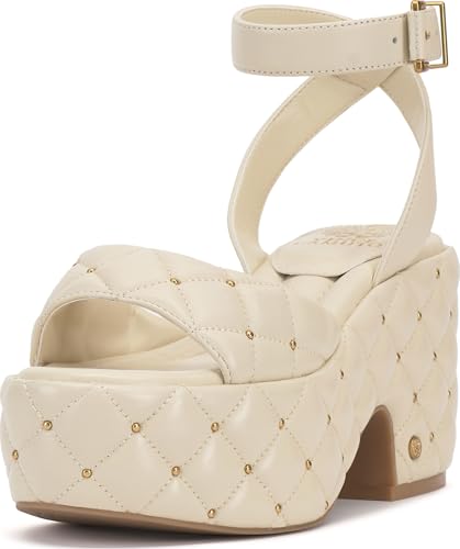 Vince Camuto Damen Ellah Plateau-Sandalen, Panna Creme, 35 EU von Vince Camuto