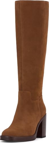 Vince Camuto Damen Gibi Extra Wide Calf Knee High Boot, Burnt Sugar Suede Extra Wide Calf, 36 EU Weit von Vince Camuto