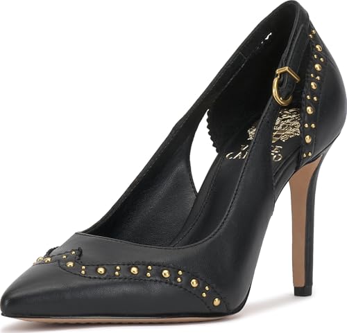 Vince Camuto Damen Hally Pump, Schwarz Leder, 38.5 EU von Vince Camuto