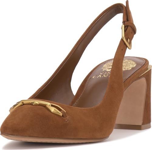 Vince Camuto Damen Hamden Pump, Burnt Sugar Suede, 43 EU von Vince Camuto