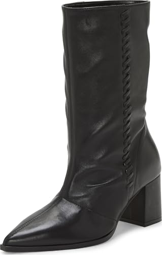 Vince Camuto Damen Lorrys Stiefelette, Schwarz Leder, 39 EU von Vince Camuto