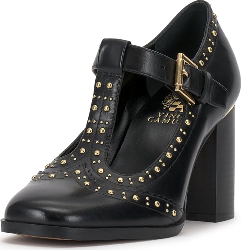 Vince Camuto Damen Maris Pump, Schwarz Leder, 37.5 EU von Vince Camuto