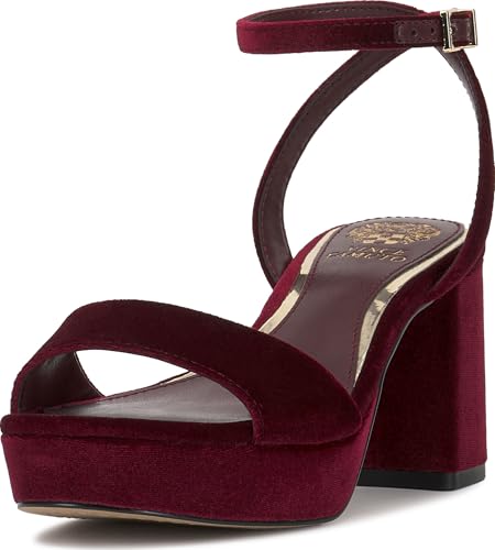 Vince Camuto Damen Pendreya Plateau-Sandalen mit Keilabsatz, Petit Sirah Velvet, 39.5 EU von Vince Camuto