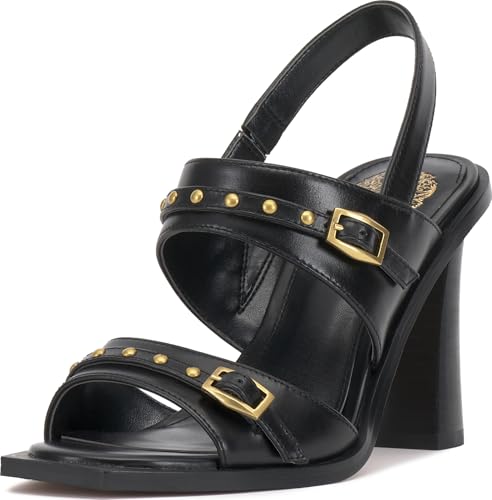 Vince Camuto Damen Ridena Sandale mit Absatz, Schwarz Leder, 35 EU Vince Camuto Damen Ridena Sandale mit Absatz, Schwarz Leder, 35 EU von Vince Camuto