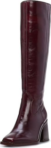 Vince Camuto Sangeti Kniehohe Stiefel für Damen, dunkles Mahagoni-Leder, schmale Wade, Größe 41 Vince Camuto Sangeti Kniehohe Stiefel für Damen, dunkles Mahagoni-Leder, schmale Wade, Größe 41 von Vince Camuto