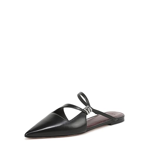 Vince Damen Carmen Ballerinas, Schwarz Leder, 39 EU von Vince